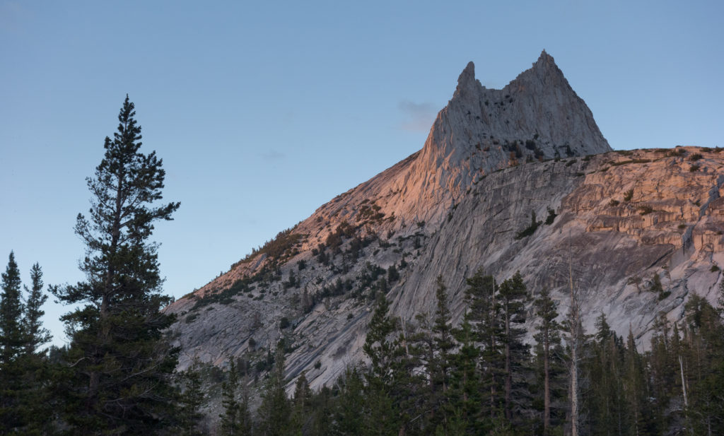 Alpine glow on Cathedral Peak