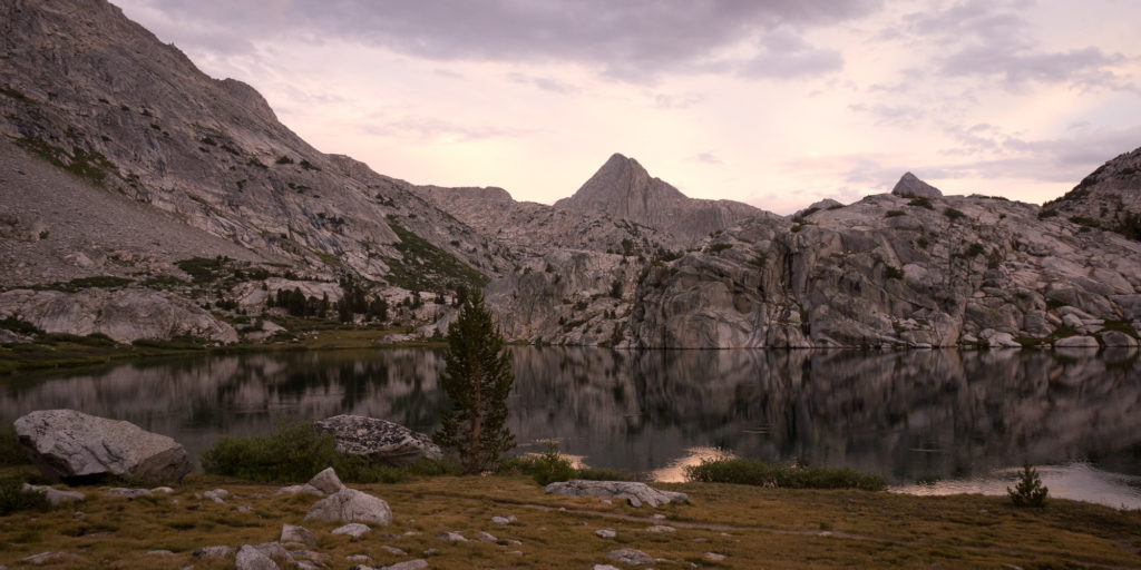 Alpine glow at Evolution Lake