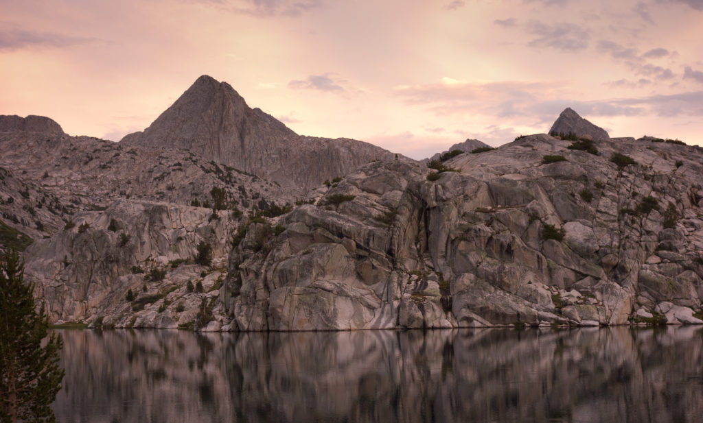 Alpine glow at Evolution Lake