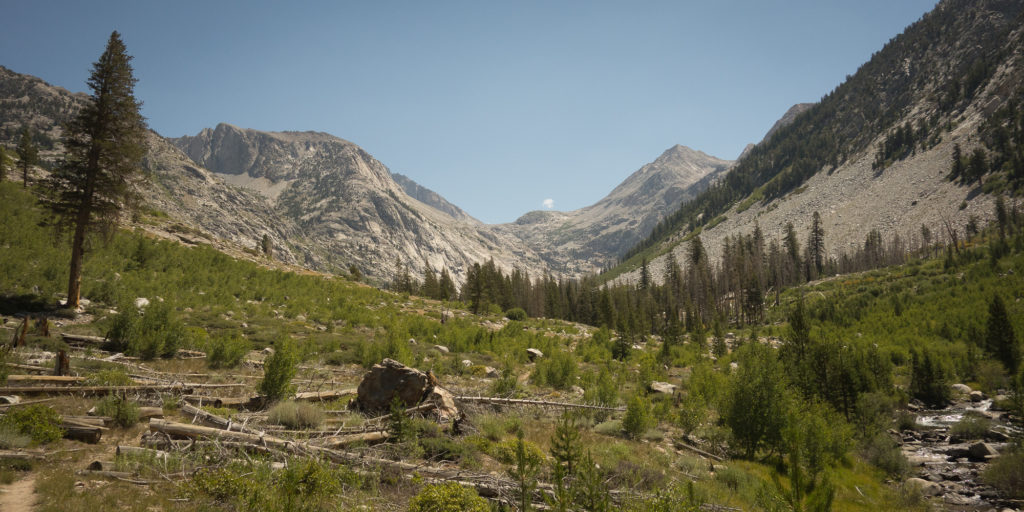 Long canyon up to Palisade Lakes