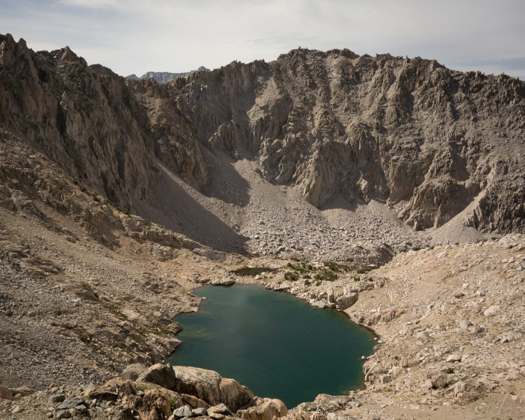 Looking over the edge of Glen Pass