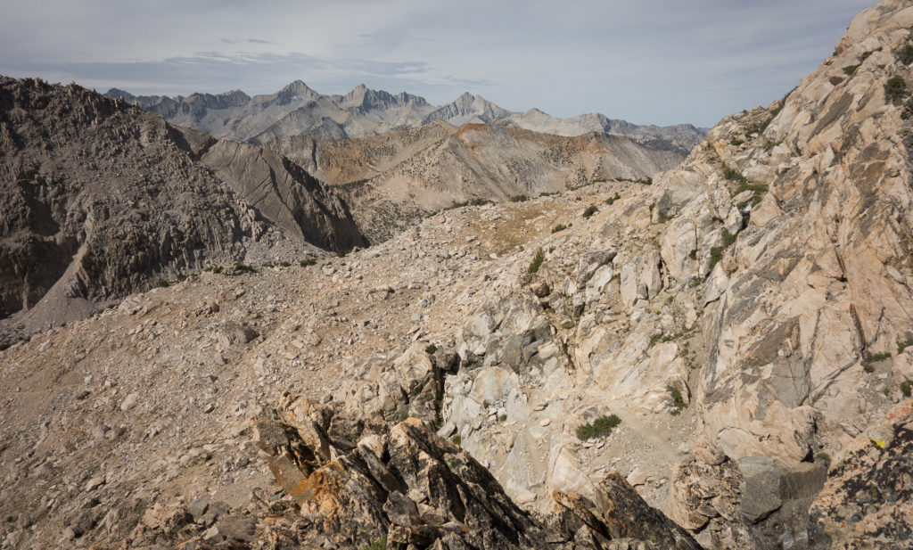 Switch backs leading down from Glen Pass