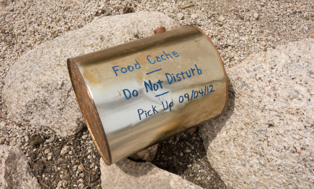 Food caching is illegal