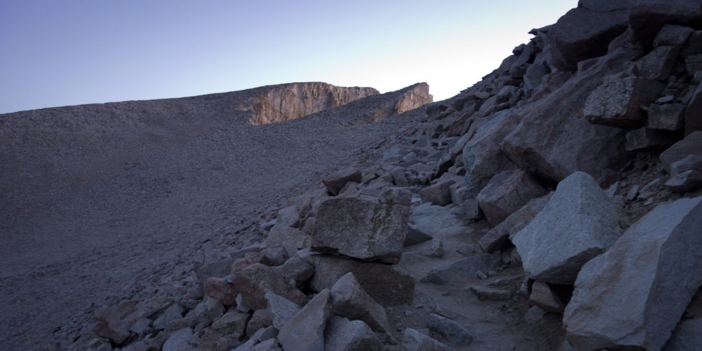 Final push to the summit of Mt. Whitney