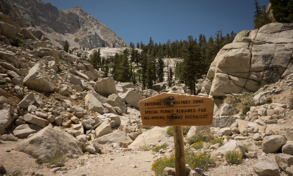 Entering Mt. Whitney Zone